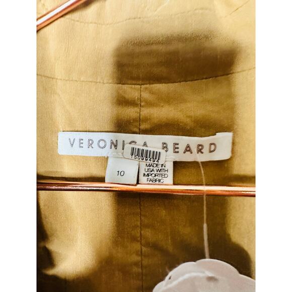 VERONICA BEARD Camel Tan Amika Vest Linen Blend Double Breasted Vest Size 10 - Picture 11 of 16